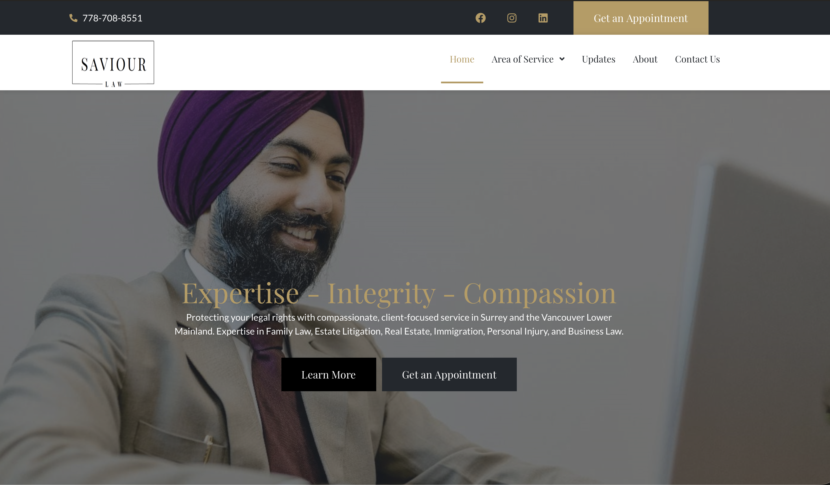 Saviour Law website